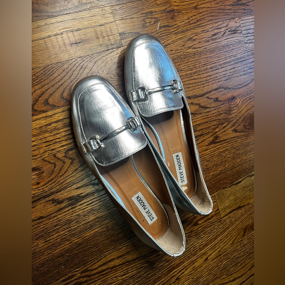 Steve Madden silver Paulo Loafer - Picture 3 of 6